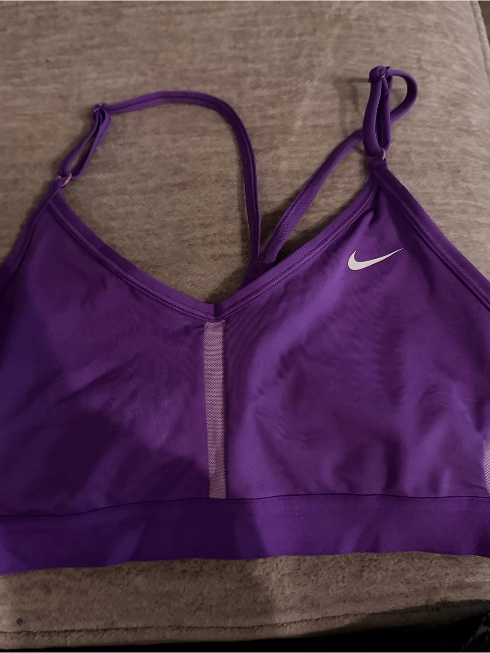 Nike Purple Strappy Low-Impact Sports Bra